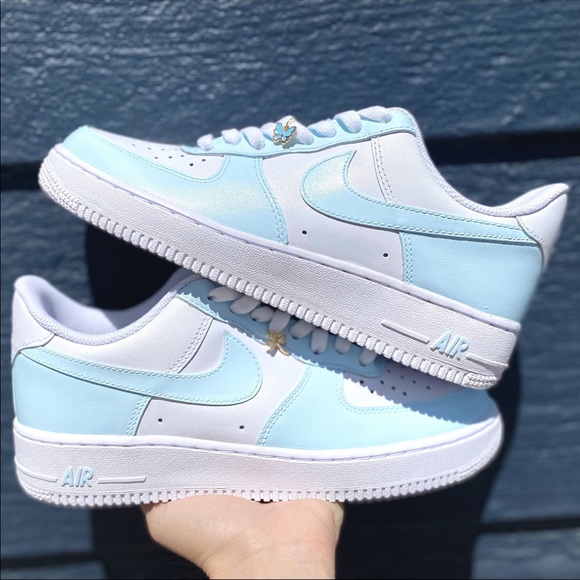 Baby Blue Air Force 1 Shoes - Picture 2 of 2